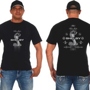 JH Design Men's Shelby Cobra T-Shirt Crew Neck Short Sleeve Shirt 2 Colors